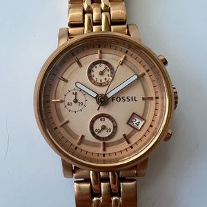 Fossil Original Boyfriend Chronograph Rose Gold Bracelet Watch